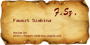 Fauszt Szabina névjegykártya